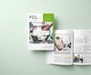 PEG - Unser Magazin PEGaktiv 2026 Mockup der Vorderseite und einer aufgeklappten Doppelseite des Magazins PEGaktiv 2026